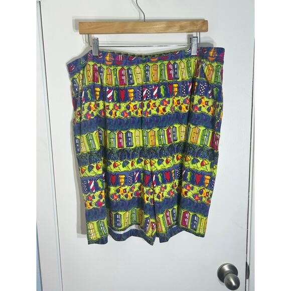 Bechamel Pull On Shorts Size 2X High Rise Beachy Resort Coastal Grandma NWOT - Picture 1 of 8